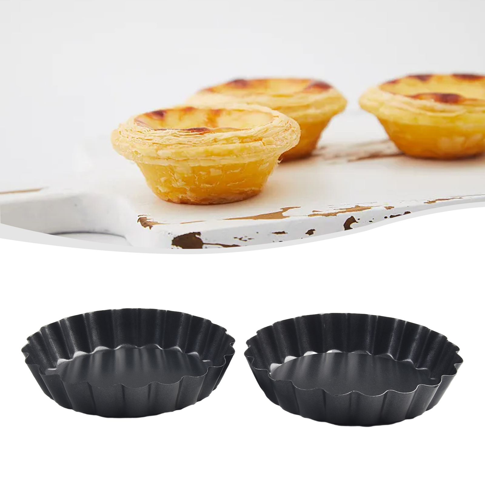 Tart Pan Loose - 6 шт. 4-дюймовые формы для кишей
