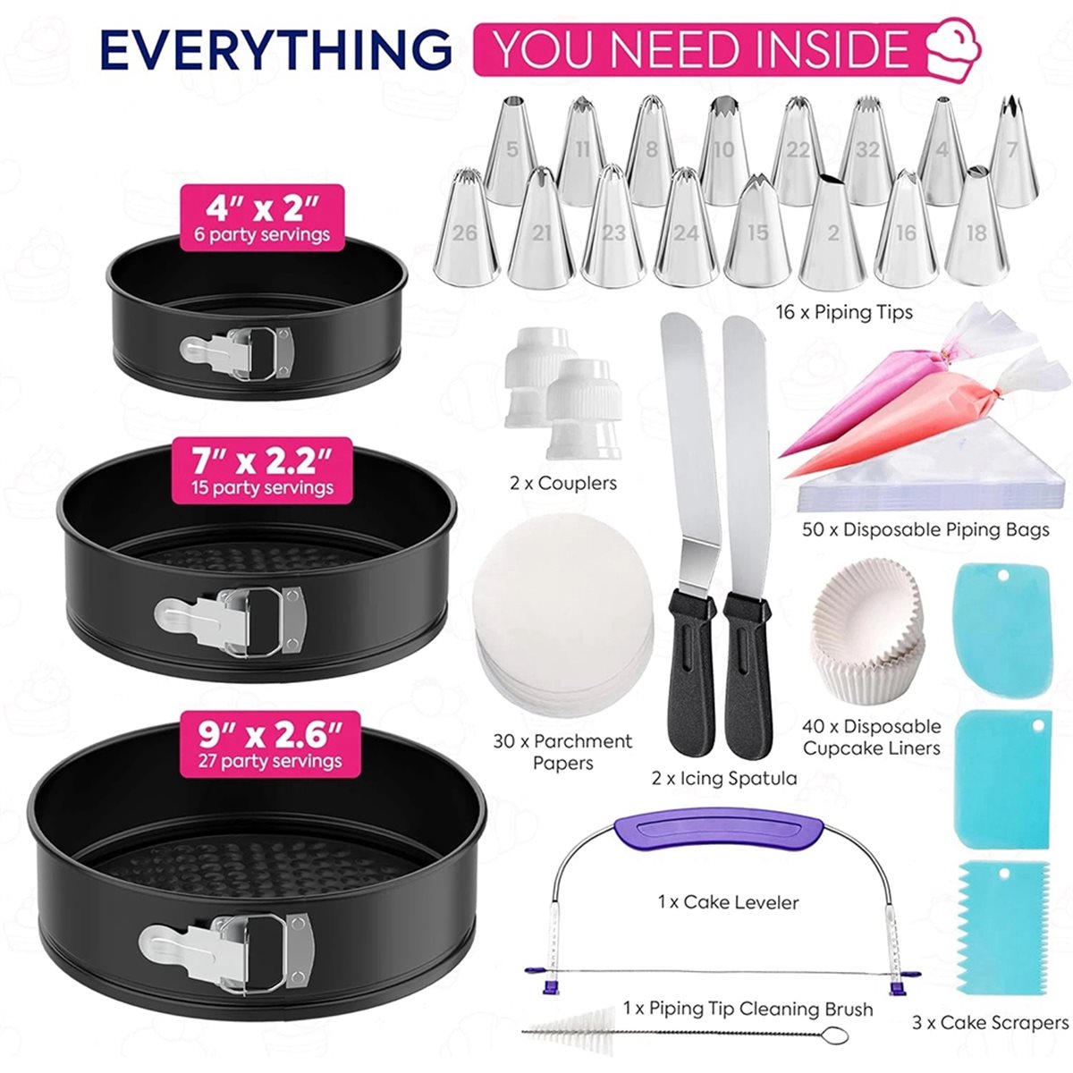 Набор для выпечки M10K из 148  – обзор и цена Springform Pan Set